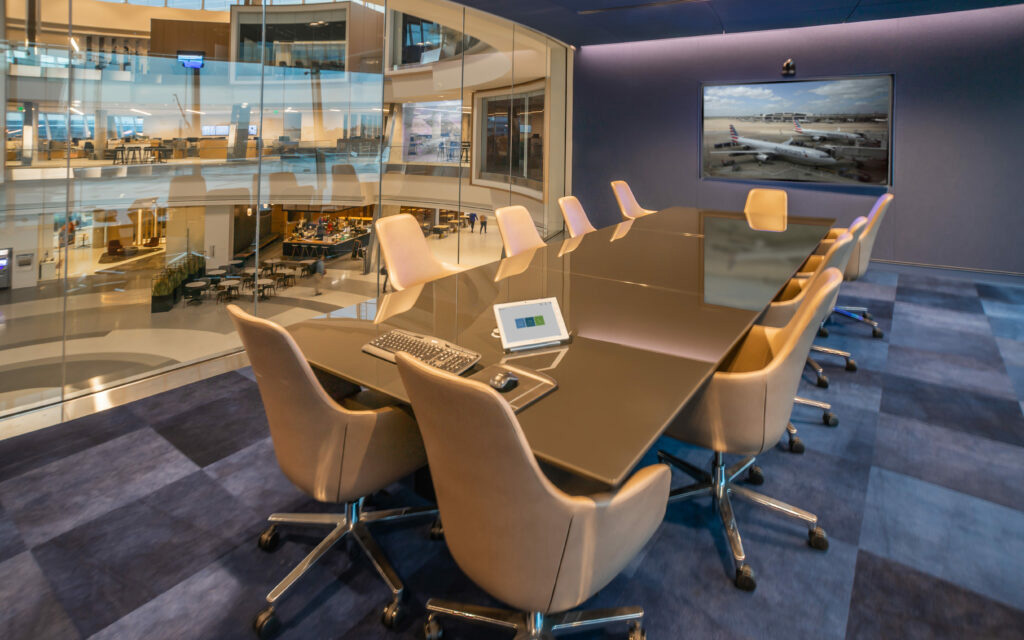 American Airlines conference room redesigned by Ford Audio-Video.