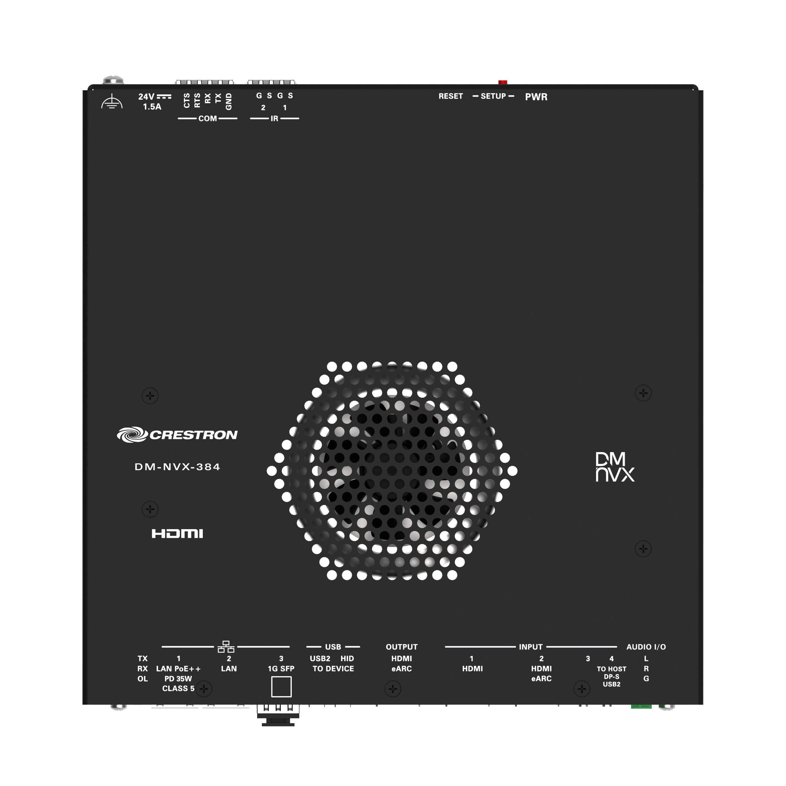 The Top view of the Crestron DM NVX 384.