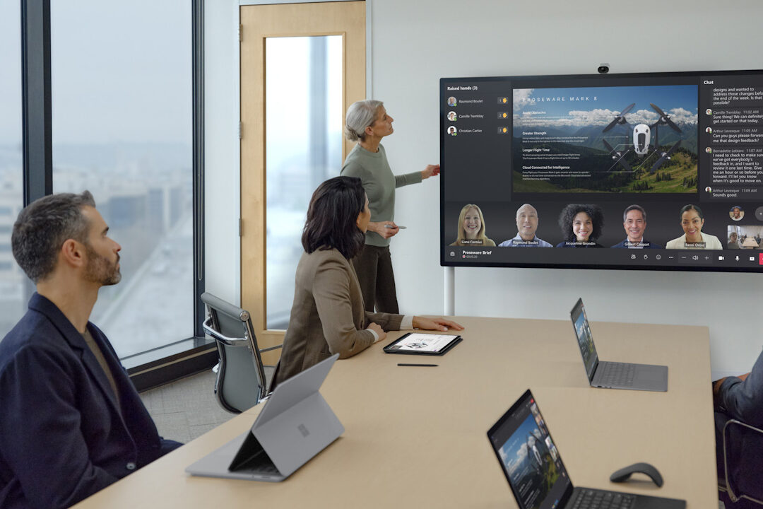 Hybrid work environments require modern technology to stay productive. This space uses the Microsoft Teams Room front row display option.