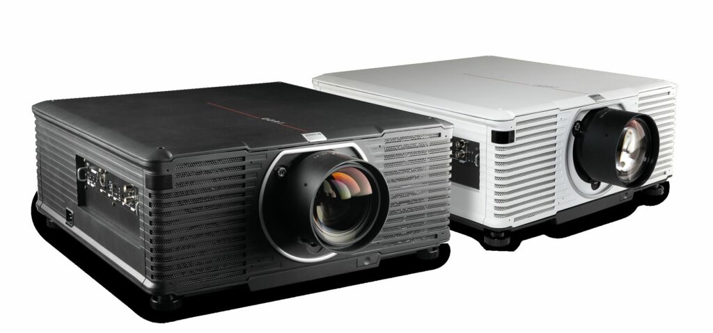 Barco 1600-4K8 immersive projector includes 8,000 ISO lumen, 4K UHD, single-chip laser phosphor projector.